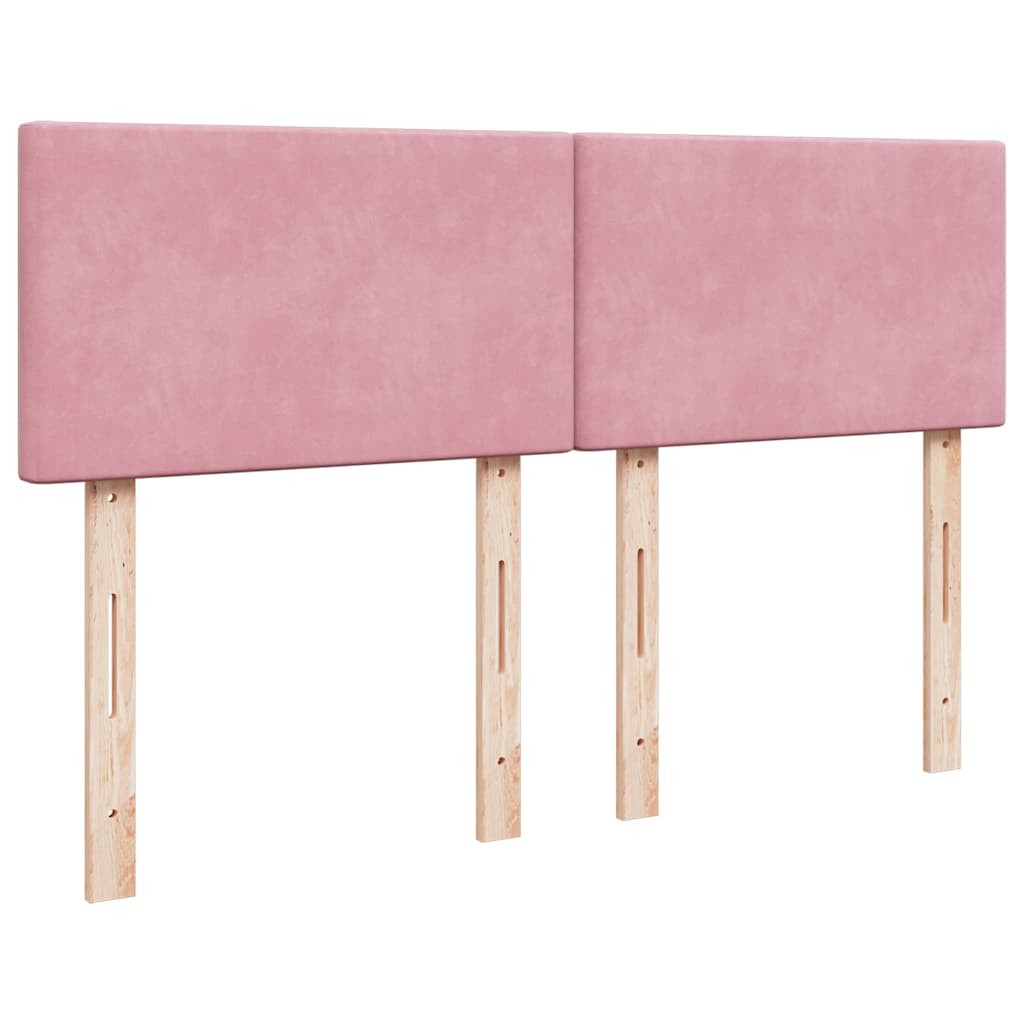 Ottoman bed met matras 140x200cm fluweel roze is nu te koop bij PeponiXL, paradijselijk wonen!