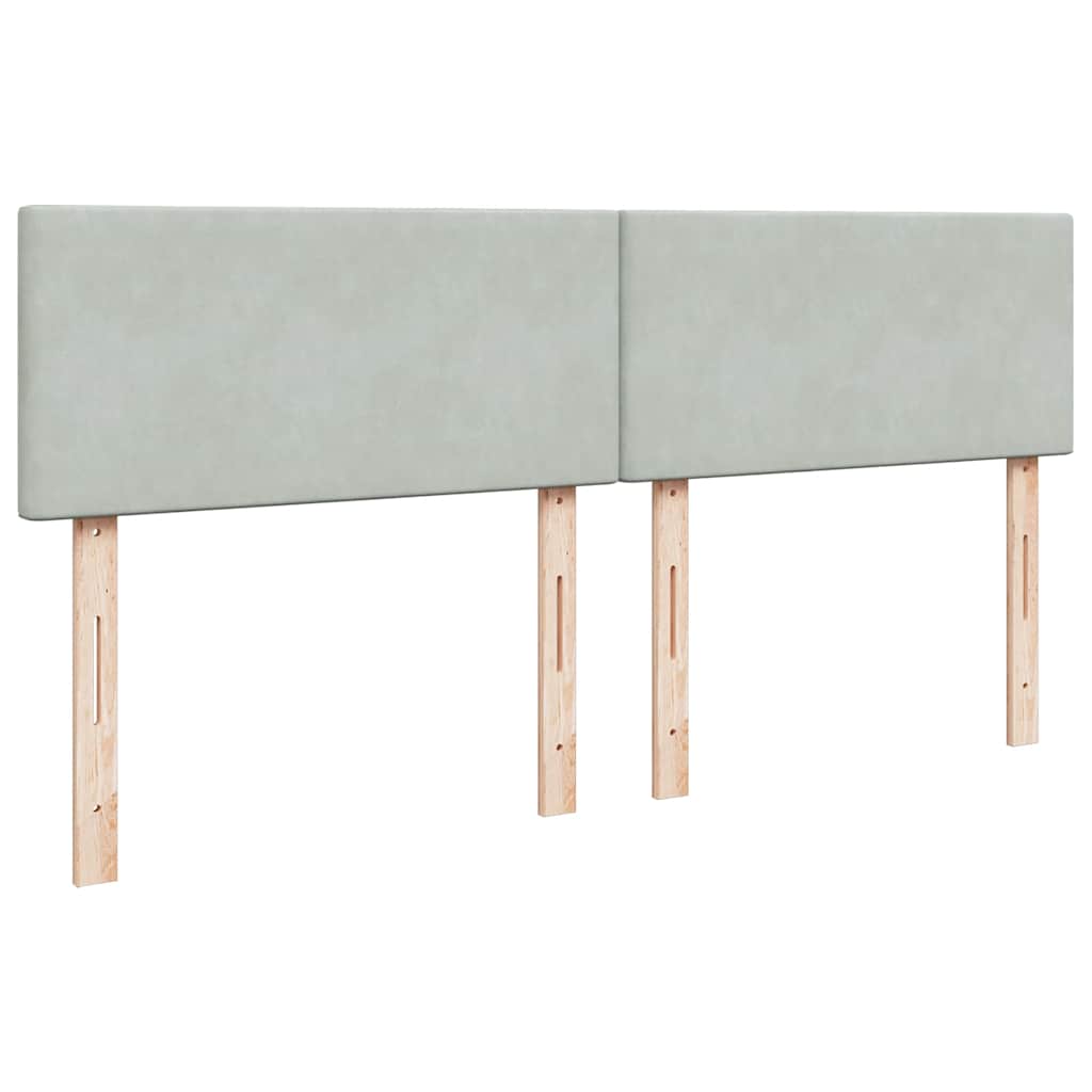 Ottoman bed met matras 160x200cm fluweel lichtgrijs is nu te koop bij PeponiXL, paradijselijk wonen!