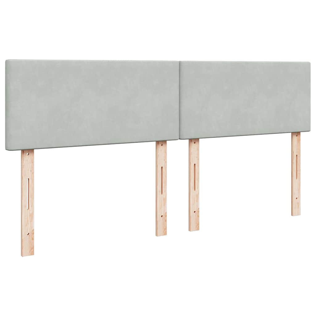 Ottoman bed met matras 180x200cm fluweel lichtgrijs is nu te koop bij PeponiXL, paradijselijk wonen!