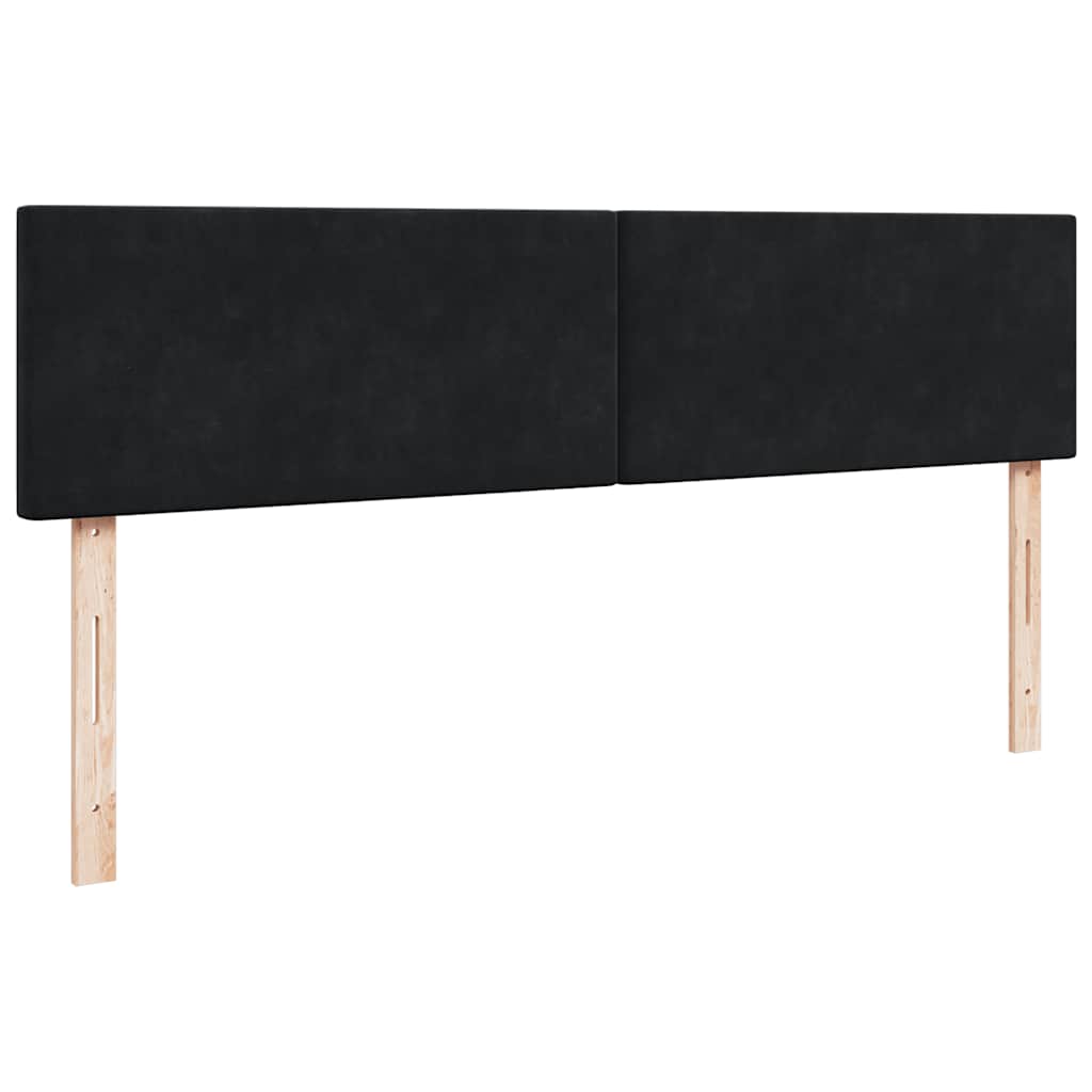 Ottoman bed met matras 200x200 cm fluweel zwart is nu te koop bij PeponiXL, paradijselijk wonen!