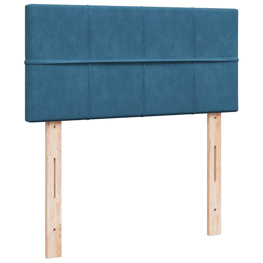 Ottoman bed met matras 100x200 cm fluweel donkerblauw is nu te koop bij PeponiXL, paradijselijk wonen!