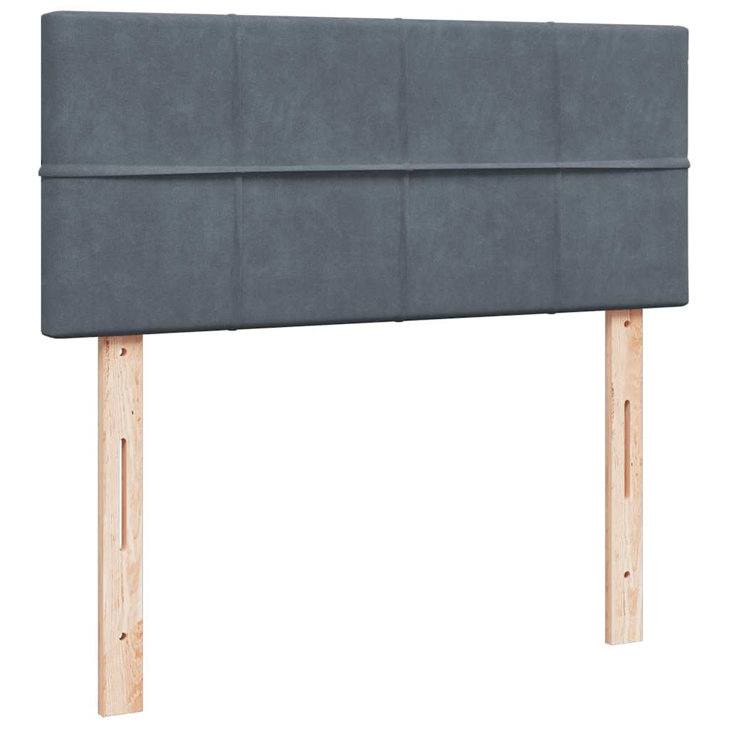 Bed poef met matras 120x190 cm fluweel donkergrijs is nu te koop bij PeponiXL, paradijselijk wonen!