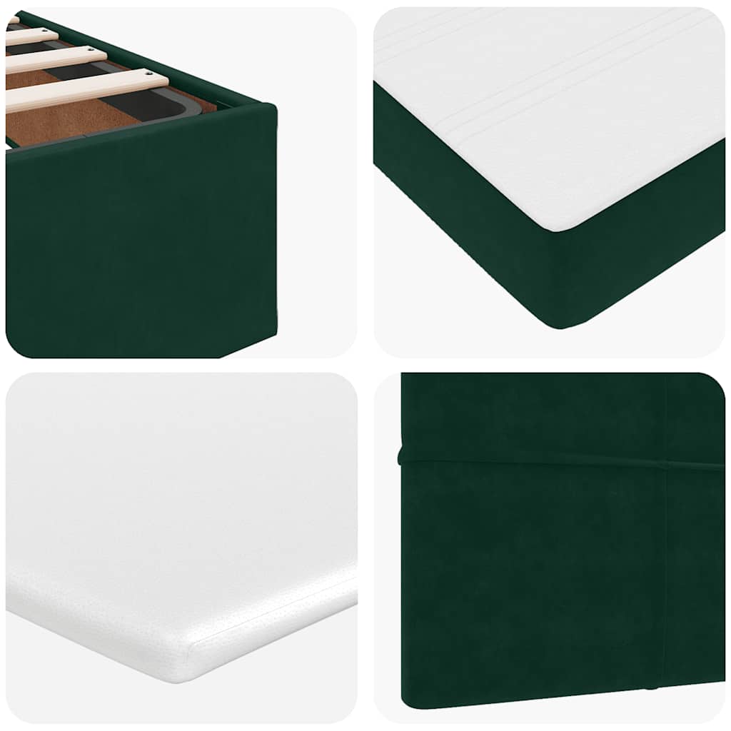 Ottoman bed met matras 120x200cm fluweel donkergroen is nu te koop bij PeponiXL, paradijselijk wonen!