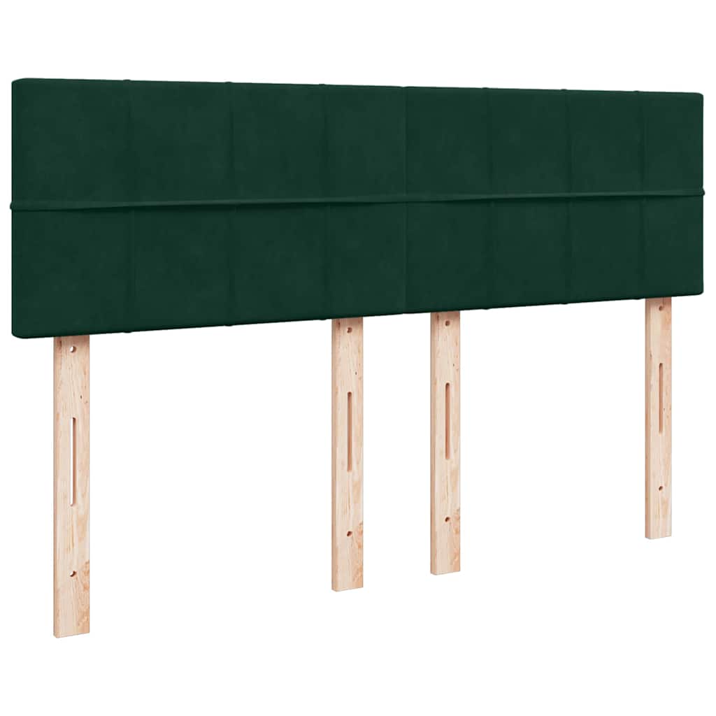 Ottoman bed met matras 140x190cm fluweel donkergroen