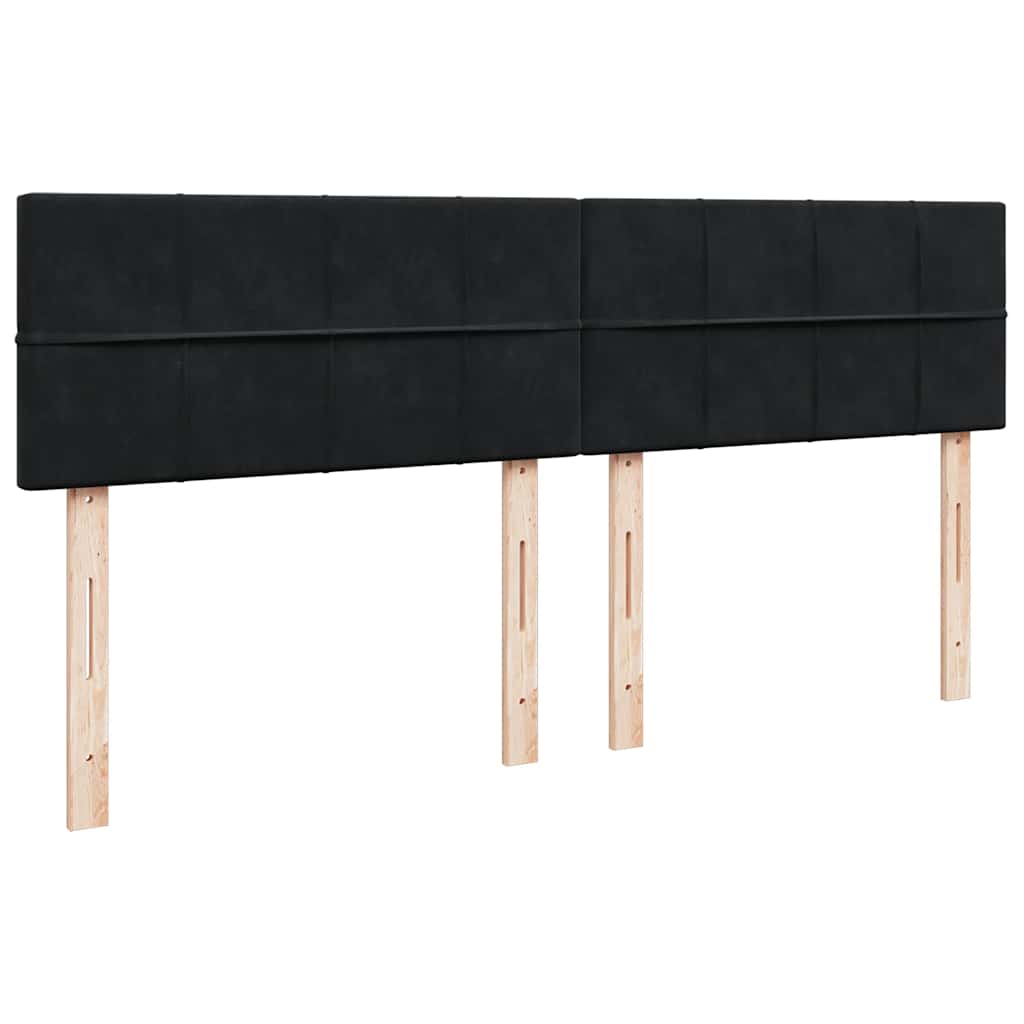 Ottoman bed met matras 160x200cm fluweel zwart is nu te koop bij PeponiXL, paradijselijk wonen!