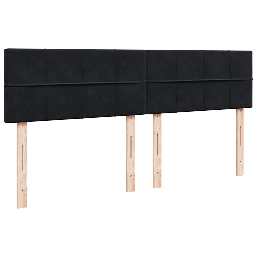 Ottoman bed met matras 180x200cm fluweel zwart is nu te koop bij PeponiXL, paradijselijk wonen!