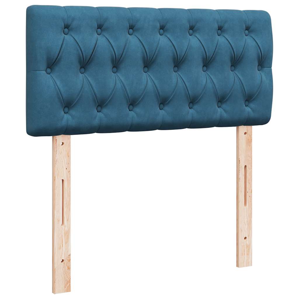 Ottoman bed met matras 80x200cm fluweel donkerblauw is nu te koop bij PeponiXL, paradijselijk wonen!