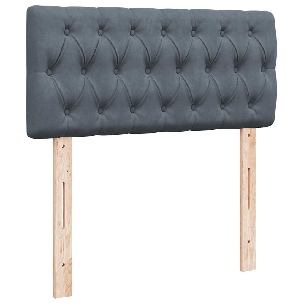 Ottoman bed met matras 90x200cm fluweel donkergrijs is nu te koop bij PeponiXL, paradijselijk wonen!