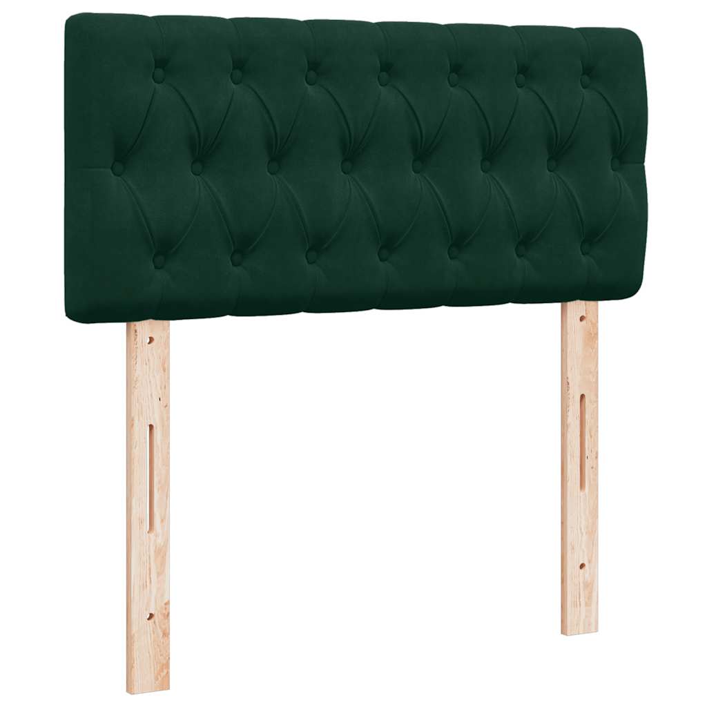 Ottoman bed met matras 90x200cm fluweel donkergroen is nu te koop bij PeponiXL, paradijselijk wonen!