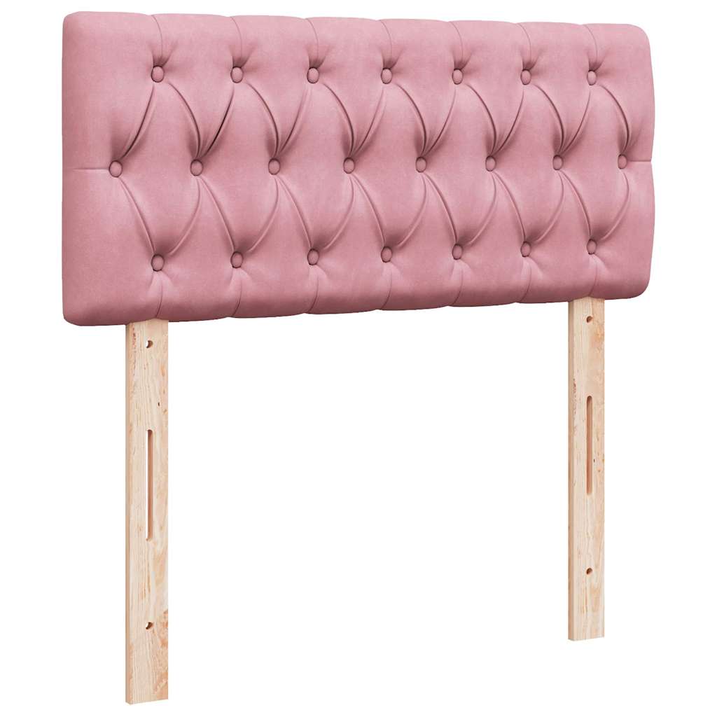 Ottoman bed met matras 90x200cm fluweel roze is nu te koop bij PeponiXL, paradijselijk wonen!