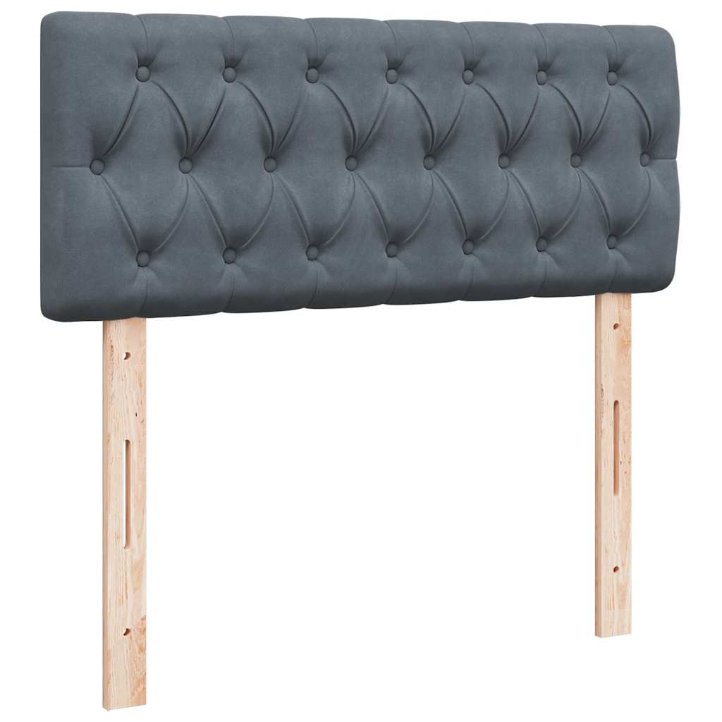 Bed poef met matras 120x190 cm fluweel donkergrijs is nu te koop bij PeponiXL, paradijselijk wonen!