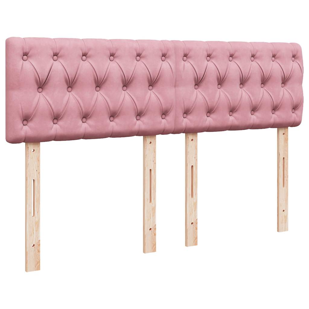 Ottoman bed met matras 140x200cm fluweel roze is nu te koop bij PeponiXL, paradijselijk wonen!