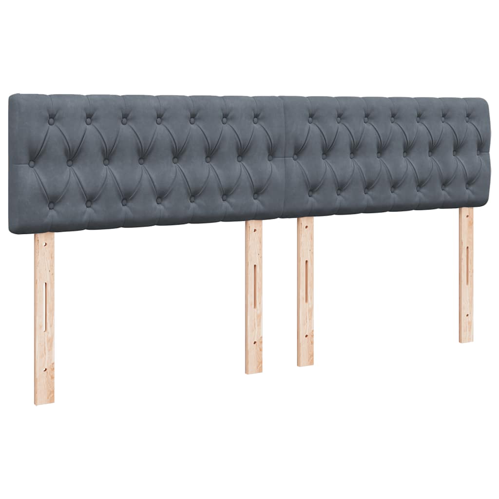Ottoman bed met matras 160x200cm fluweel donkergrijs is nu te koop bij PeponiXL, paradijselijk wonen!