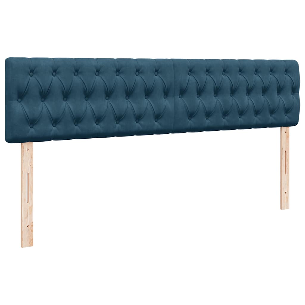 Ottoman bed met matras 200x200 cm fluweel donkerblauw is nu te koop bij PeponiXL, paradijselijk wonen!
