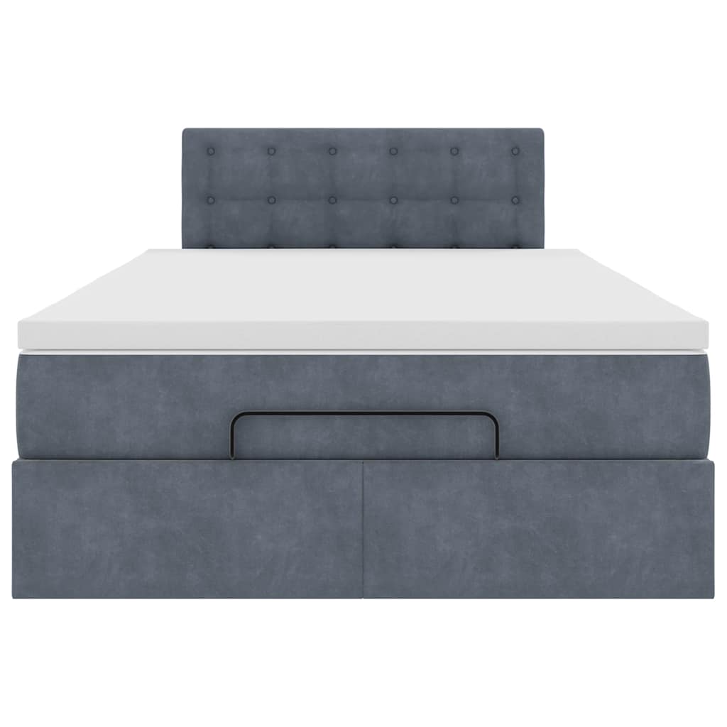 Bed poef met matras 120x190 cm fluweel donkergrijs is nu te koop bij PeponiXL, paradijselijk wonen!