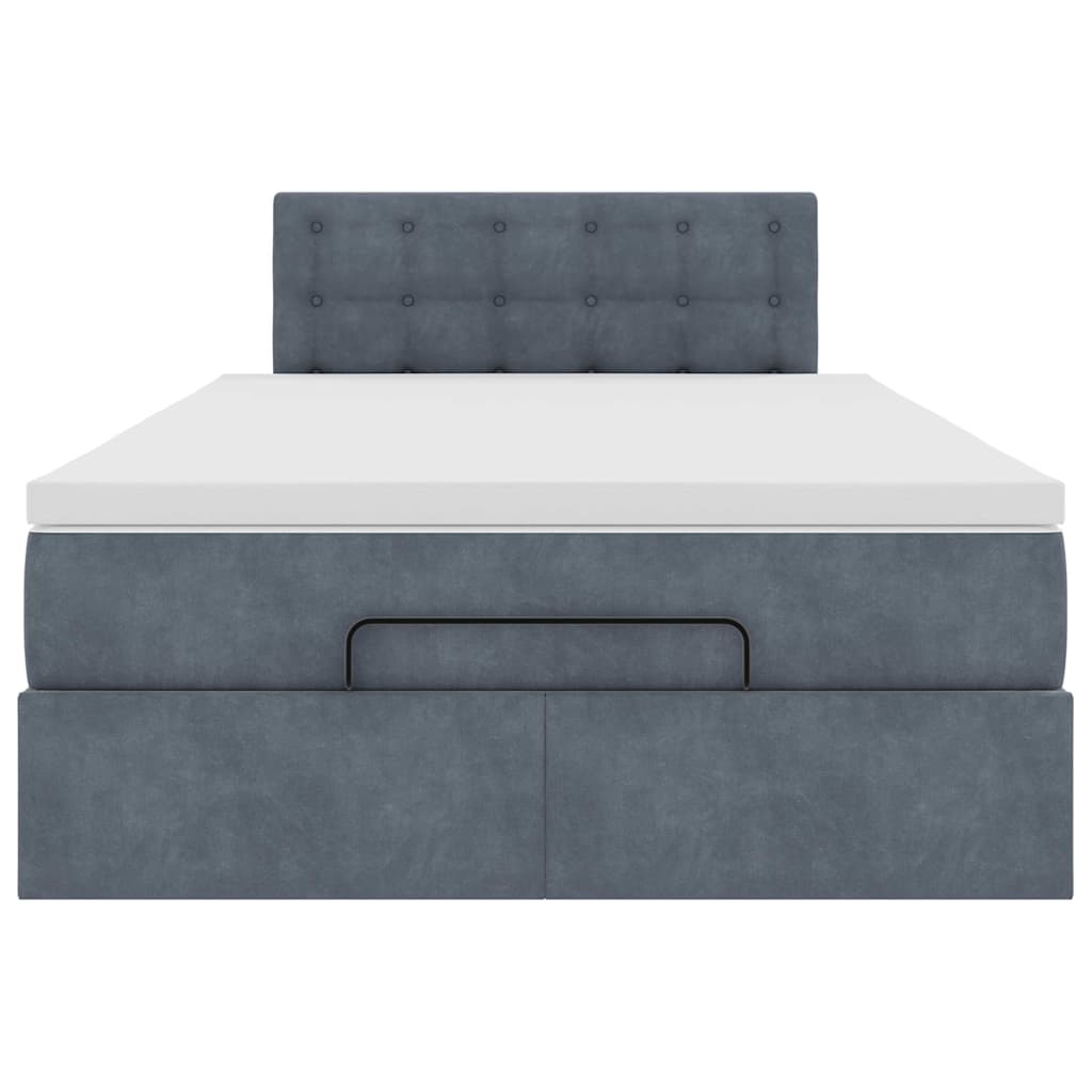 Ottoman bed met matras 120x200cm fluweel donkergrijs is nu te koop bij PeponiXL, paradijselijk wonen!