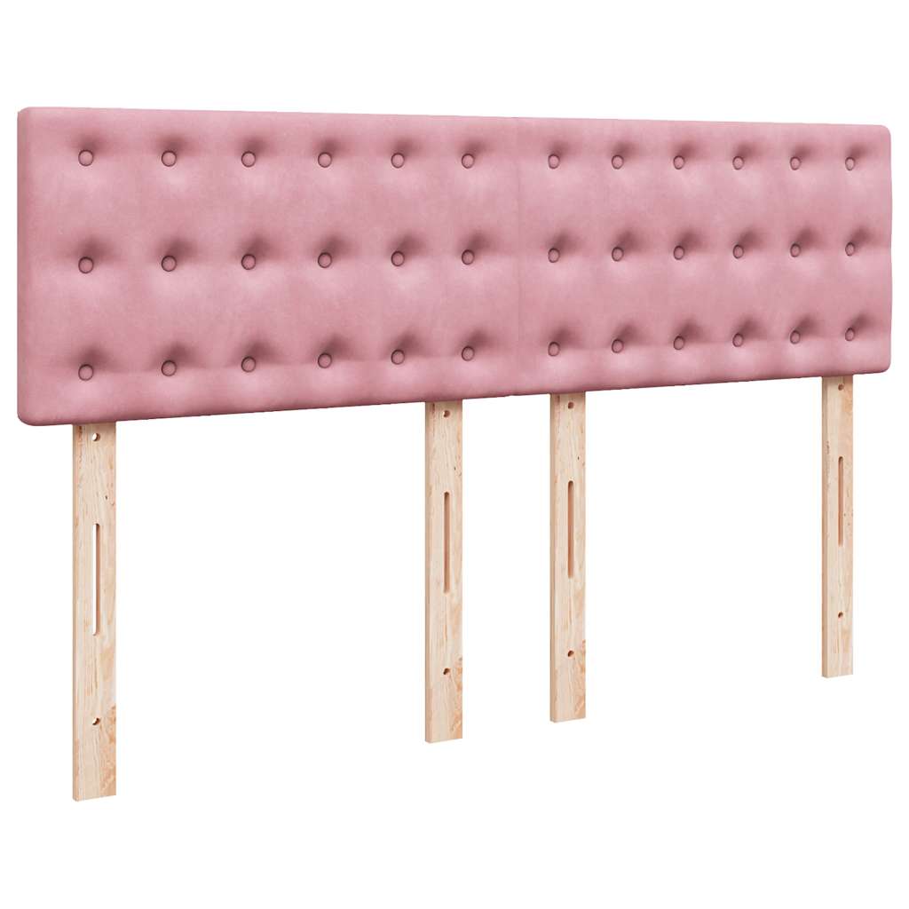Ottoman bed met matras 140x190cm fluweel roze is nu te koop bij PeponiXL, paradijselijk wonen!