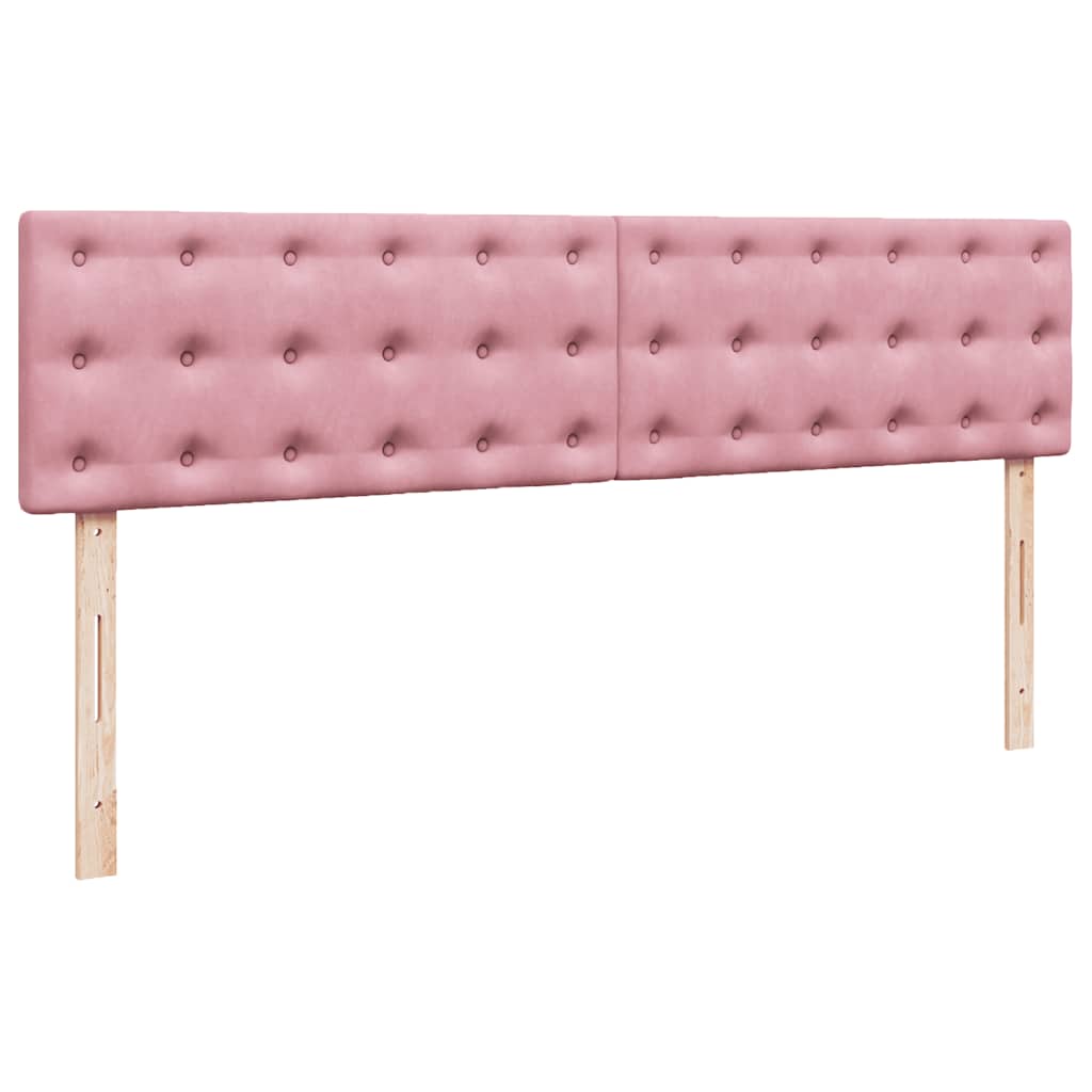 Ottoman bed met matras 200x200 cm fluweel roze is nu te koop bij PeponiXL, paradijselijk wonen!