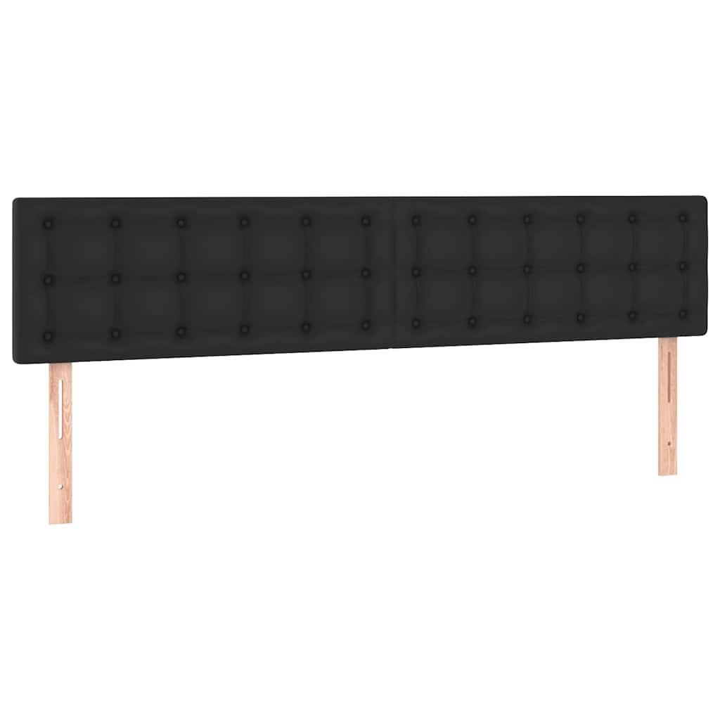 Ottoman bed met matrassen 200x200cm kunstleer zwart is nu te koop bij PeponiXL, paradijselijk wonen!