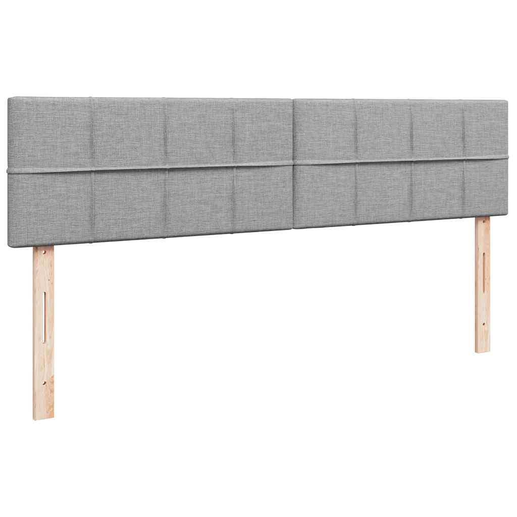 Ottoman bed met matrassen 200x200cm stof lichtgrijs is nu te koop bij PeponiXL, paradijselijk wonen!