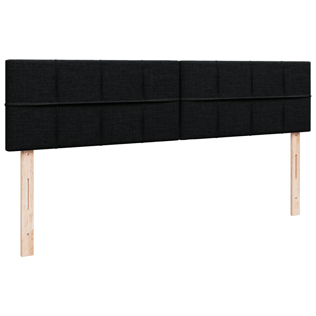 Ottoman bed met matrassen 200x200cm stof zwart