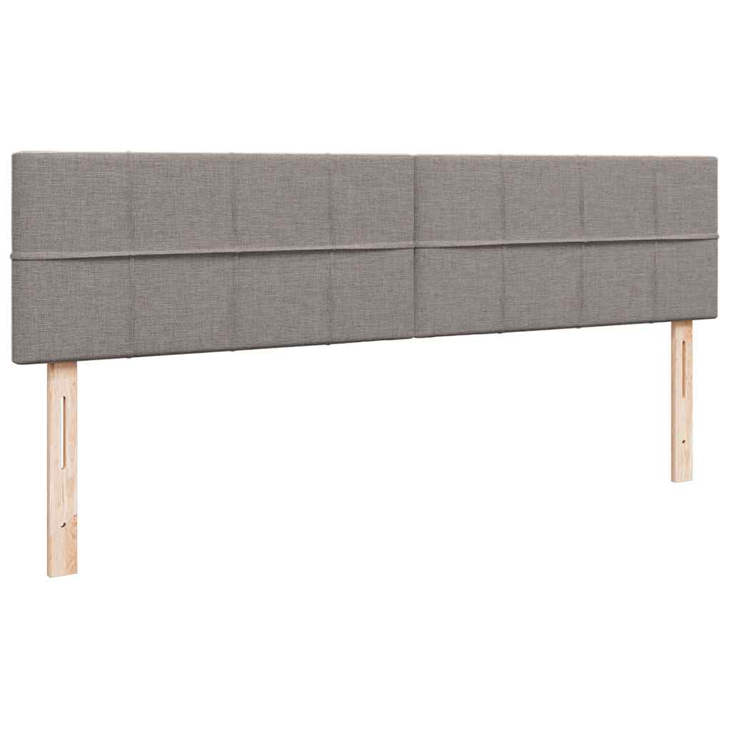 Ottoman bed met matrassen 200x200cm stof taupe