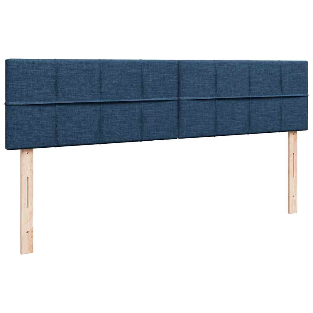 Ottoman bed met matrassen 200x200cm stof blauw