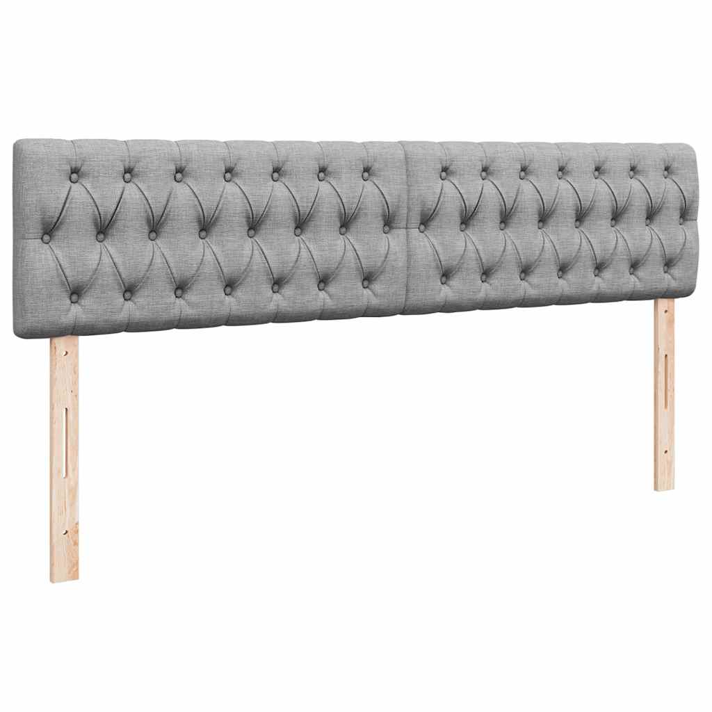 Ottoman bed met matrassen 200x200cm stof lichtgrijs is nu te koop bij PeponiXL, paradijselijk wonen!