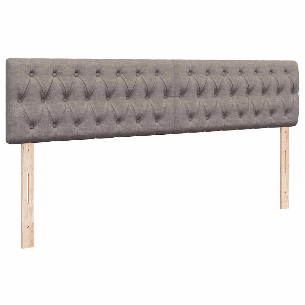 Ottoman bed met matrassen 200x200cm stof taupe