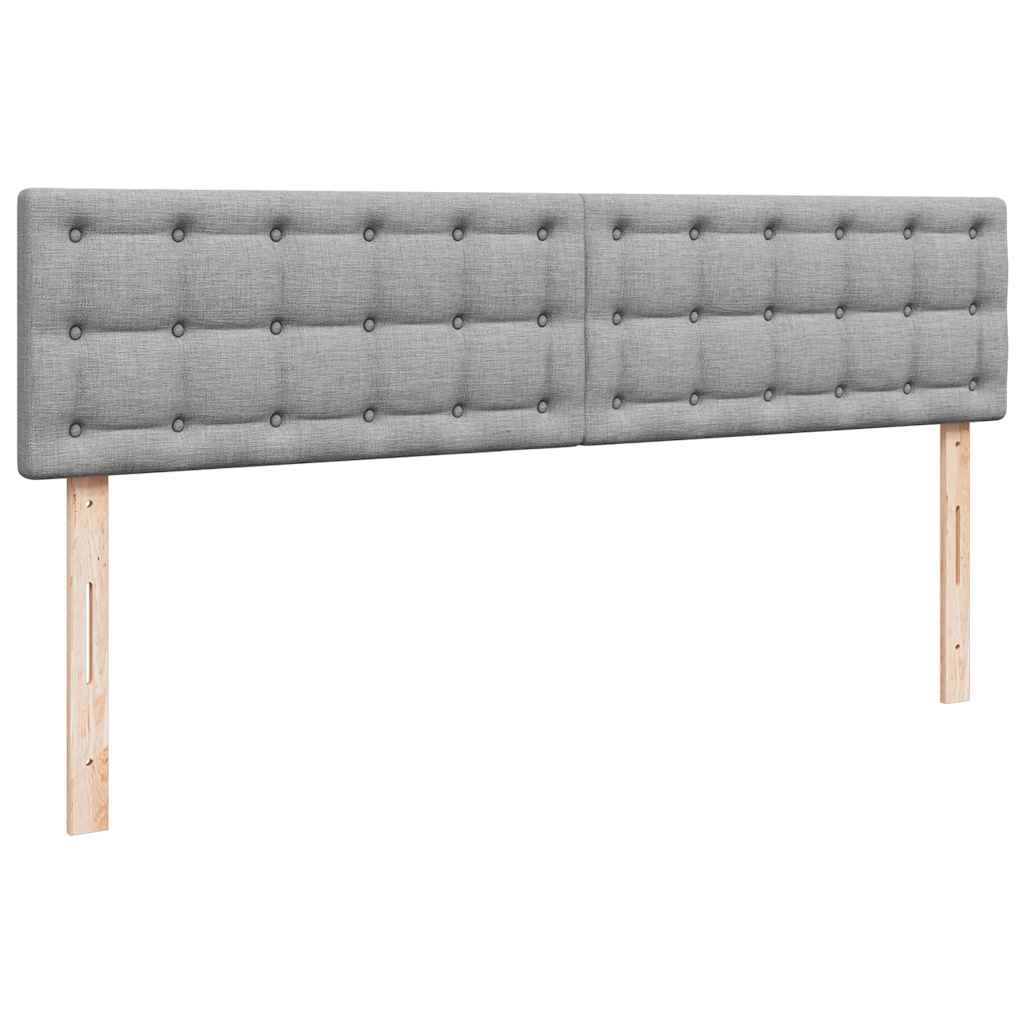 Ottoman bed met matrassen 200x200cm stof lichtgrijs is nu te koop bij PeponiXL, paradijselijk wonen!