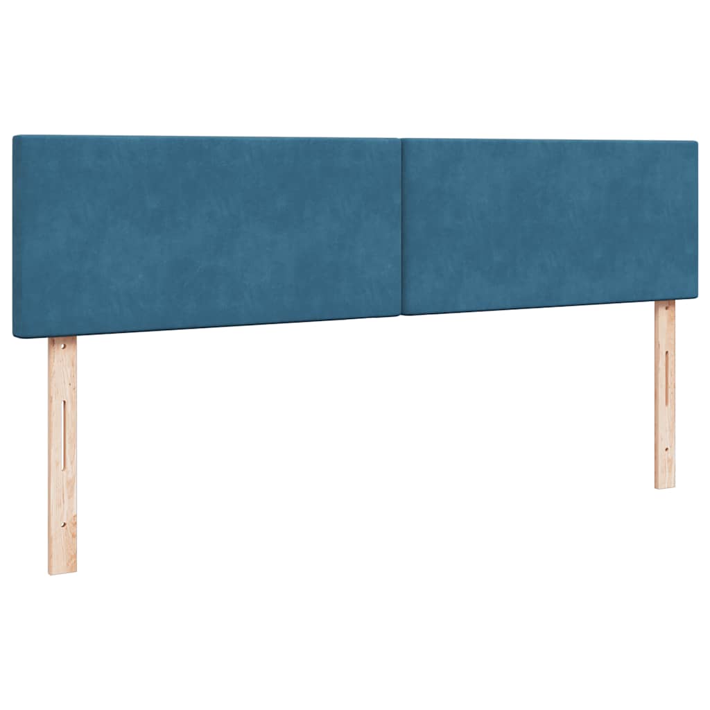 Ottoman bed met matrassen 200x200cm fluweel donkerblauw is nu te koop bij PeponiXL, paradijselijk wonen!