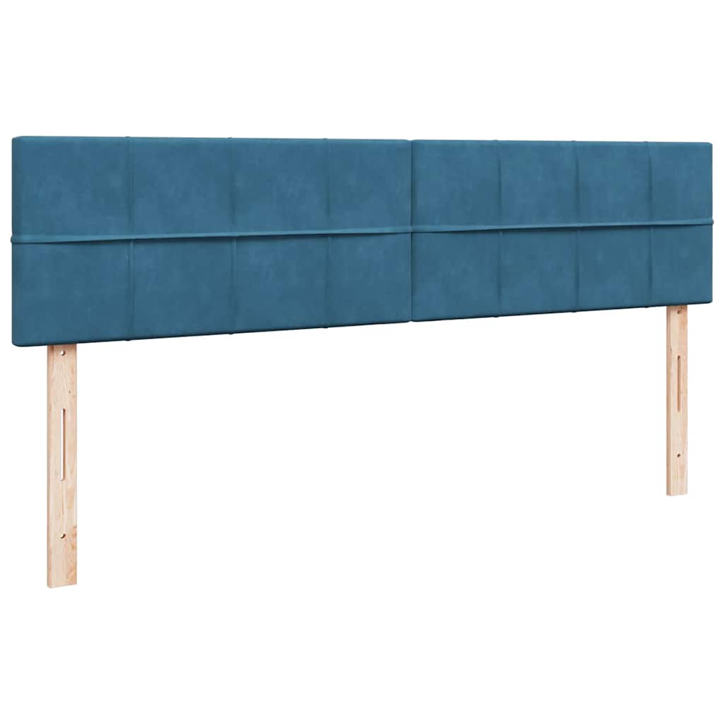 Ottoman bed met matrassen 160x200cm fluweel donkerblauw is nu te koop bij PeponiXL, paradijselijk wonen!
