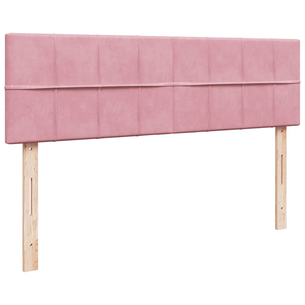 Ottoman bed met matrassen 160x200cm fluweel roze is nu te koop bij PeponiXL, paradijselijk wonen!