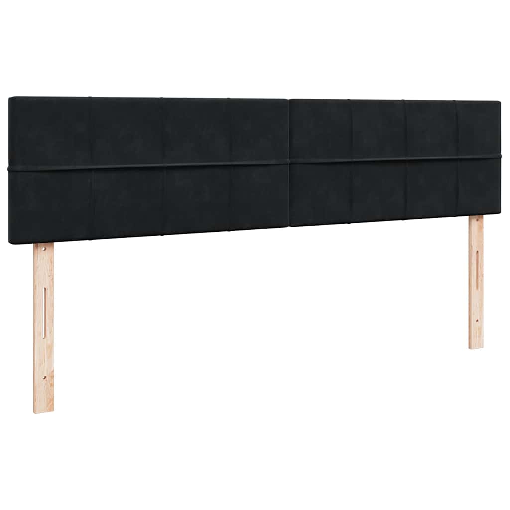 Ottoman bed met matrassen 200x200cm fluweel zwart is nu te koop bij PeponiXL, paradijselijk wonen!