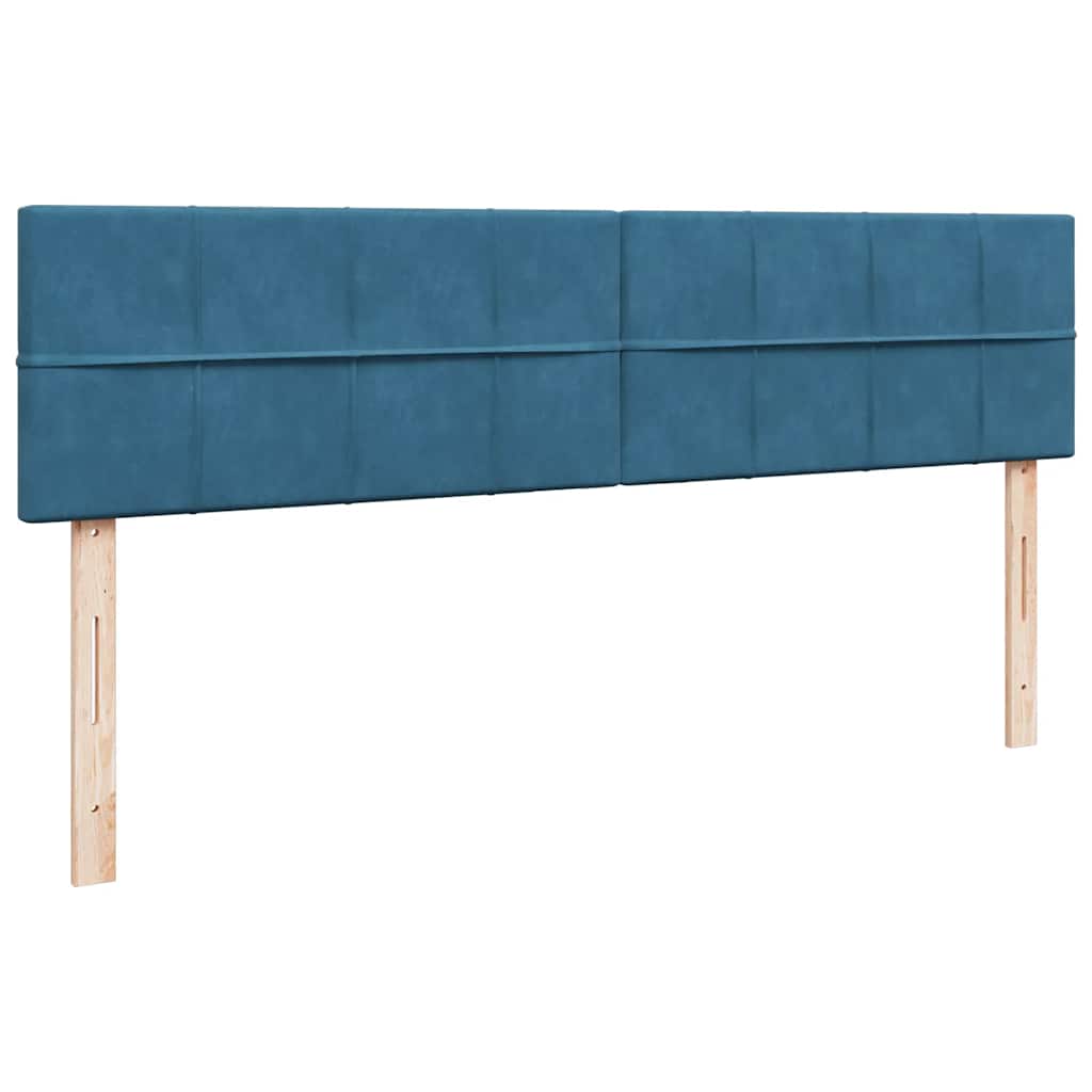 Ottoman bed met matrassen 200x200cm fluweel donkerblauw is nu te koop bij PeponiXL, paradijselijk wonen!