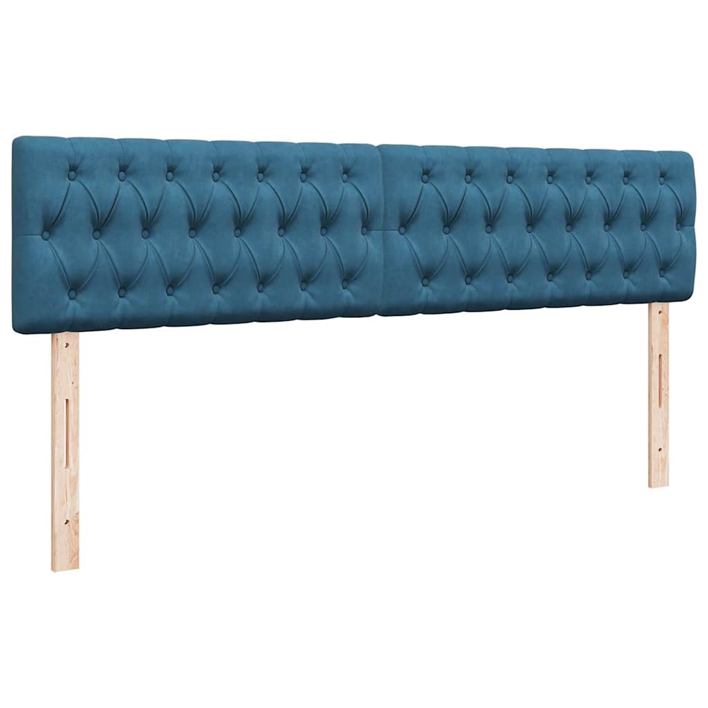 Ottoman bed met matrassen 160x200cm fluweel donkerblauw is nu te koop bij PeponiXL, paradijselijk wonen!