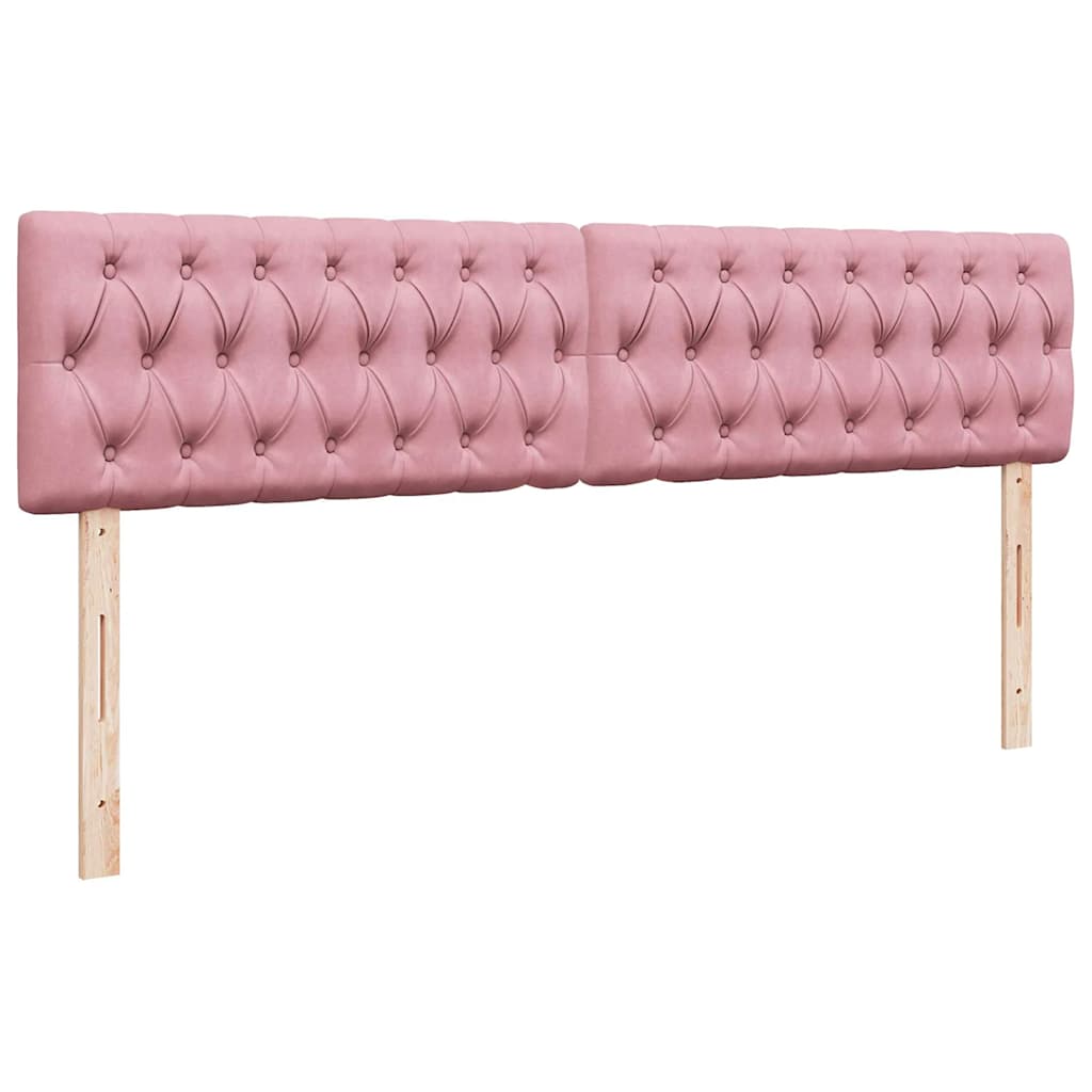 Ottoman bed met matrassen 160x200cm fluweel roze is nu te koop bij PeponiXL, paradijselijk wonen!