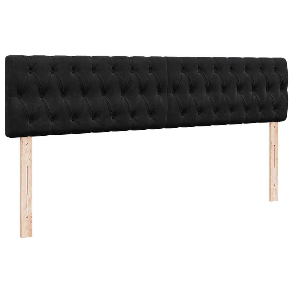 Ottoman bed met matrassen 180x200cm fluweel zwart is nu te koop bij PeponiXL, paradijselijk wonen!