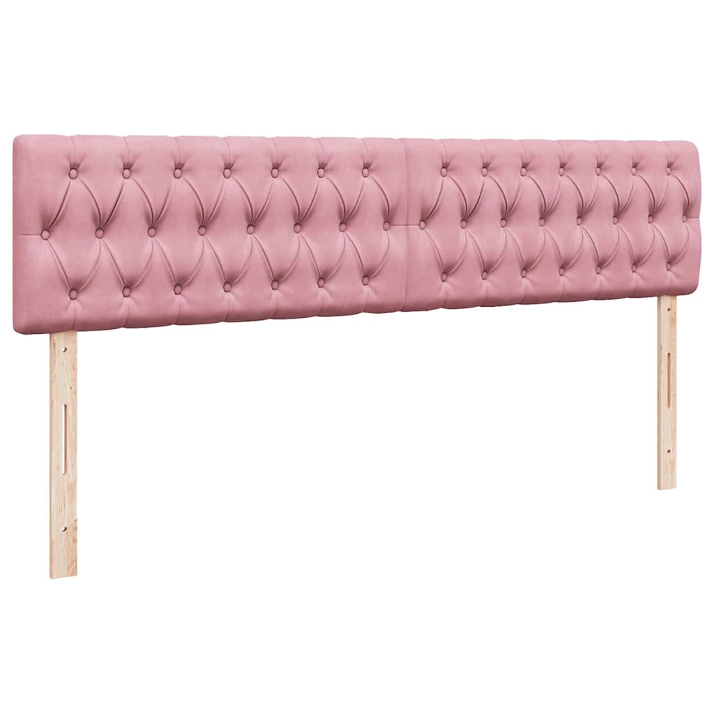 Ottoman bed met matrassen 200x200cm fluweel roze is nu te koop bij PeponiXL, paradijselijk wonen!