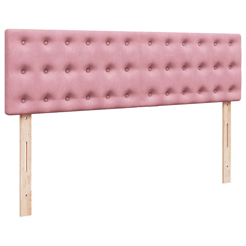 Ottoman bed met matrassen 160x200cm fluweel roze is nu te koop bij PeponiXL, paradijselijk wonen!