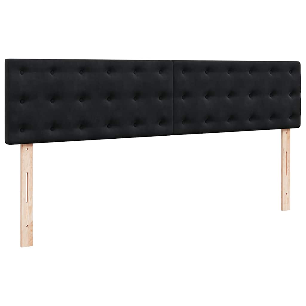 Ottoman bed met matrassen 180x200cm fluweel zwart is nu te koop bij PeponiXL, paradijselijk wonen!