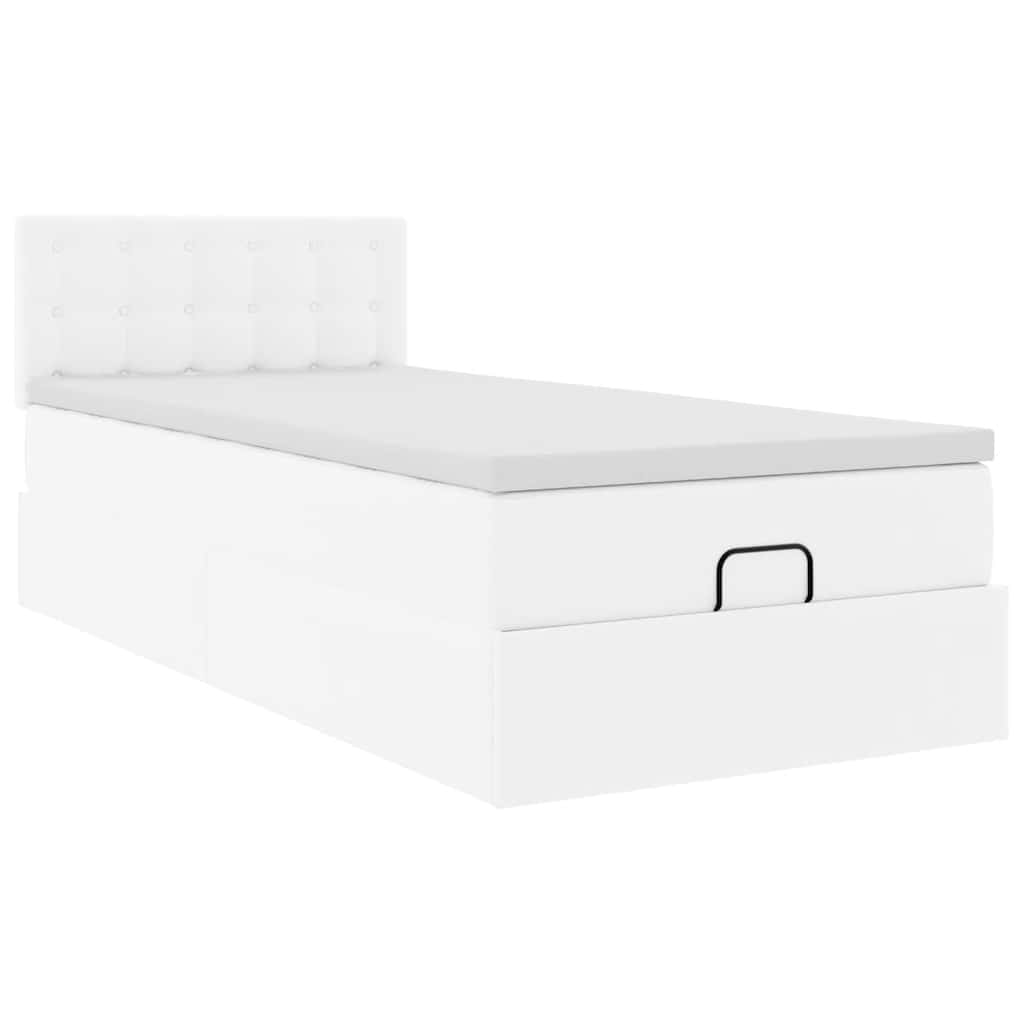 Ottoman bed met matrassen en LED's 100x200cm kunstleer is nu te koop bij PeponiXL, paradijselijk wonen!
