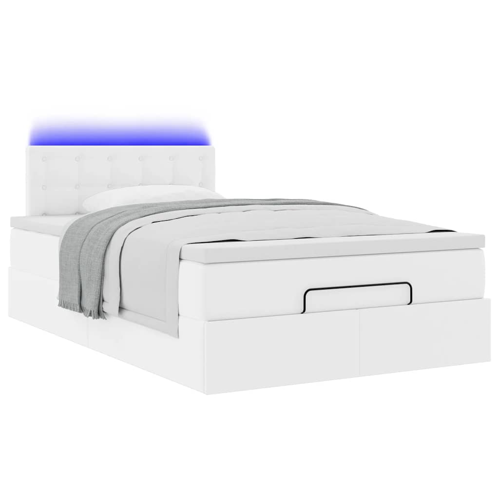 Ottoman bed met matrassen en LED's 120x200cm kunstleer is nu te koop bij PeponiXL, paradijselijk wonen!