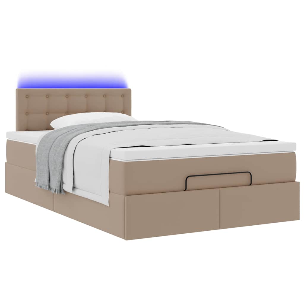 Ottoman bed met matrassen en LED's 120x200cm kunstleer is nu te koop bij PeponiXL, paradijselijk wonen!