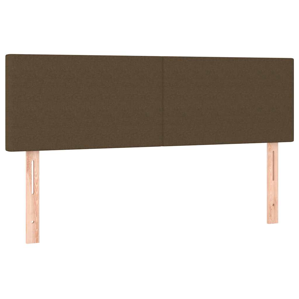 Bed poef met matras en LED's 140x190 cm stof donkerbruin is nu te koop bij PeponiXL, paradijselijk wonen!