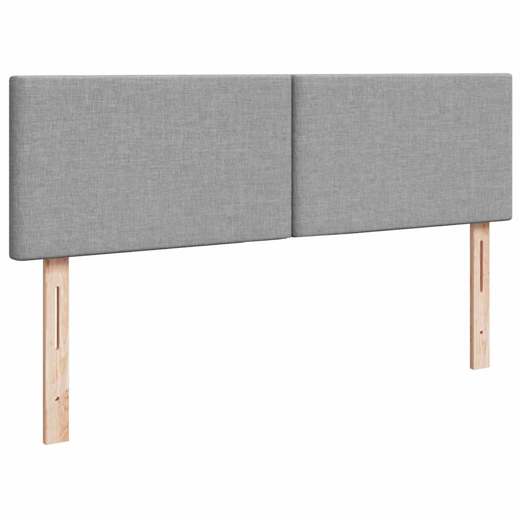 Ottoman bed met matras en LED's 140x200cm stof lichtgrijs is nu te koop bij PeponiXL, paradijselijk wonen!