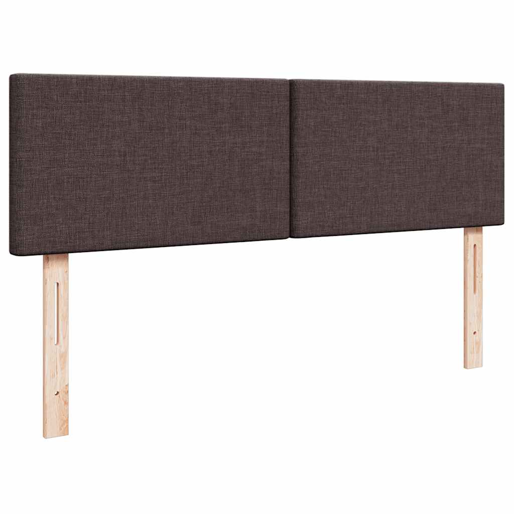 Ottoman bed met matras en LED's 140x200cm stof donkerbruin