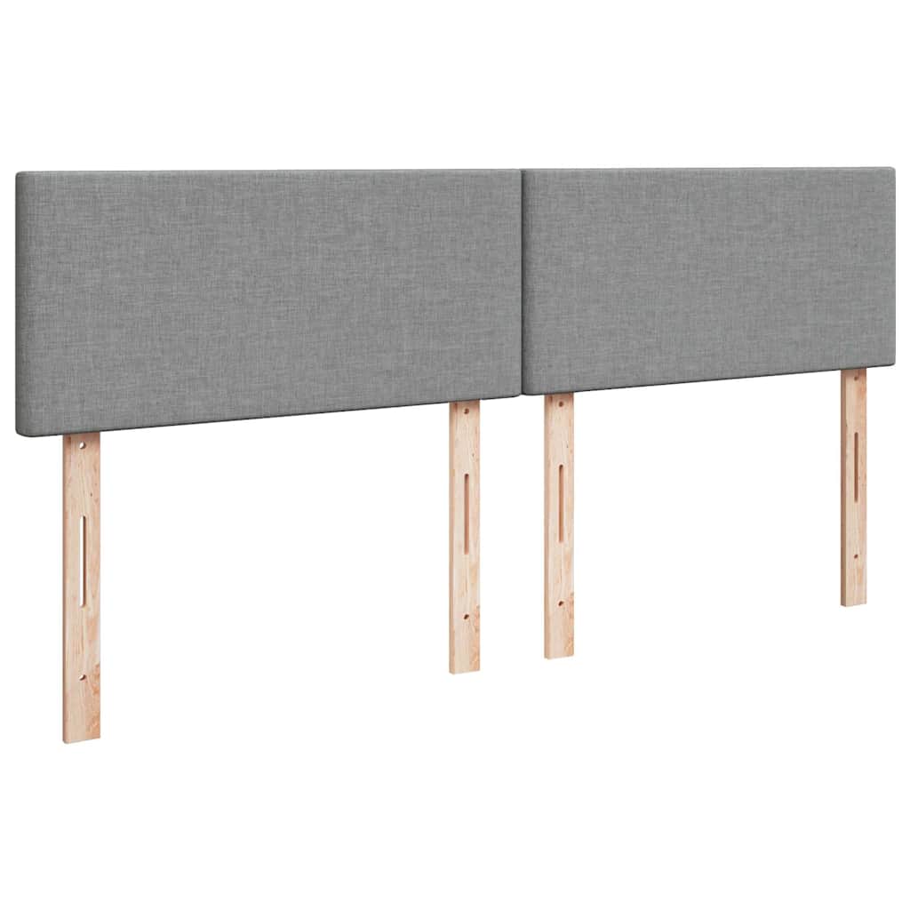 Ottoman bed met matras en LED's 160x200 cm stof lichtgrijs is nu te koop bij PeponiXL, paradijselijk wonen!