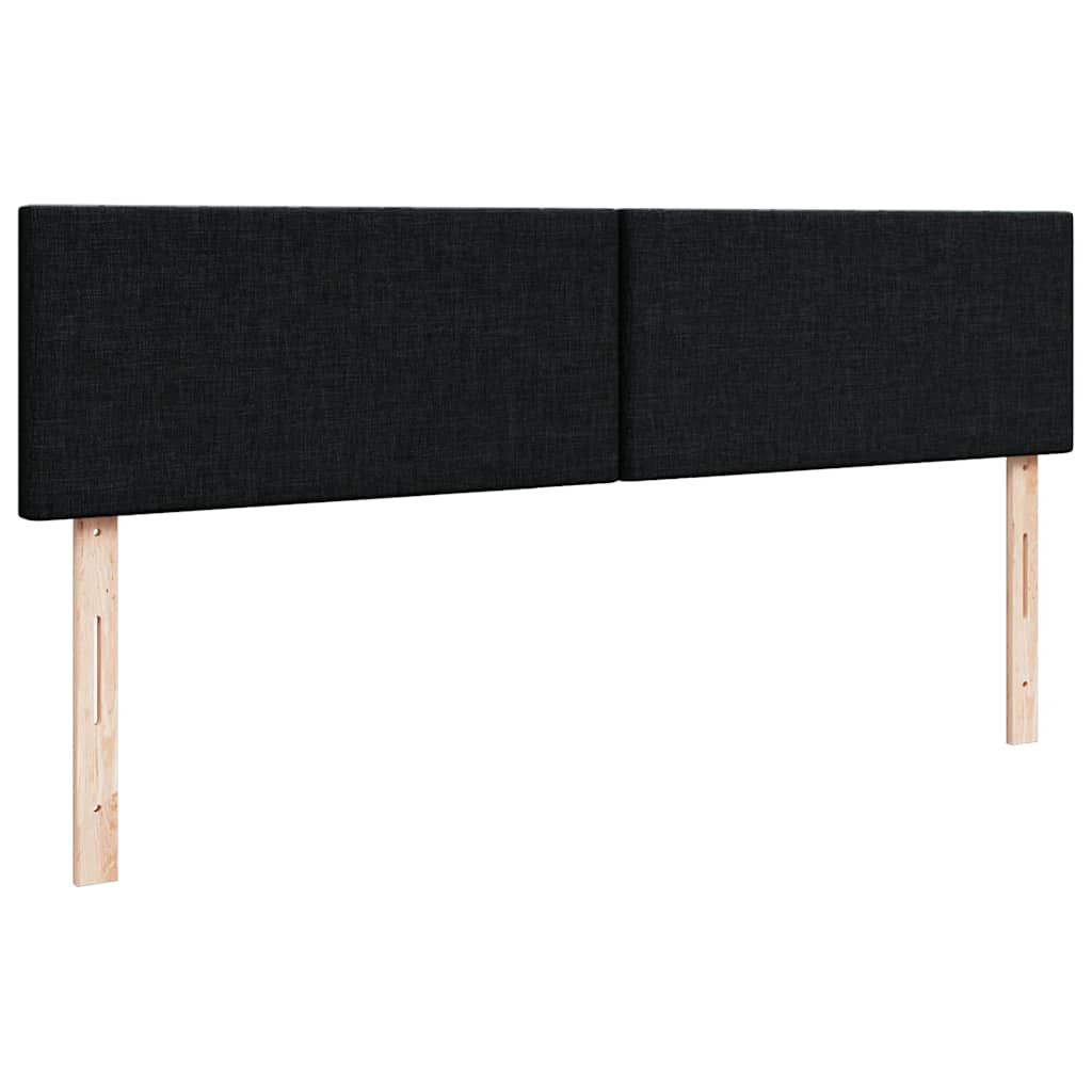 Ottoman bed met matras en LED's 160x200cm stof zwart is nu te koop bij PeponiXL, paradijselijk wonen!