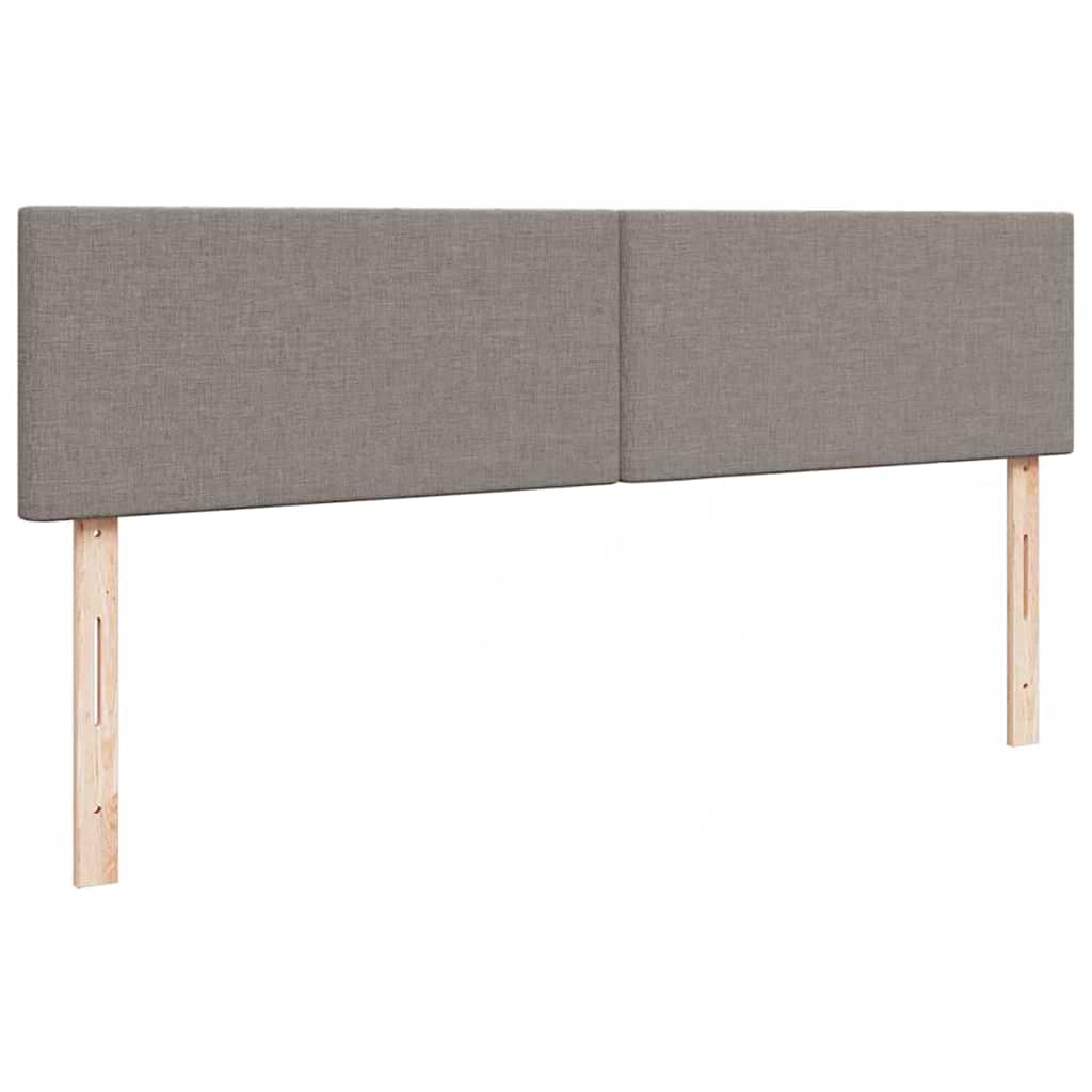 Bed poef met matras en LED's 180x200 cm stof taupe